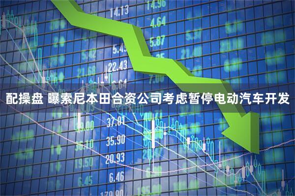 配操盘 曝索尼本田合资公司考虑暂停电动汽车开发